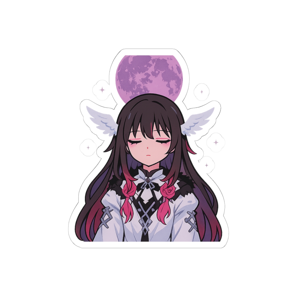 Columbina Genshin Impact Moon Smile Sticker | Enigmatic Vinyl Decal