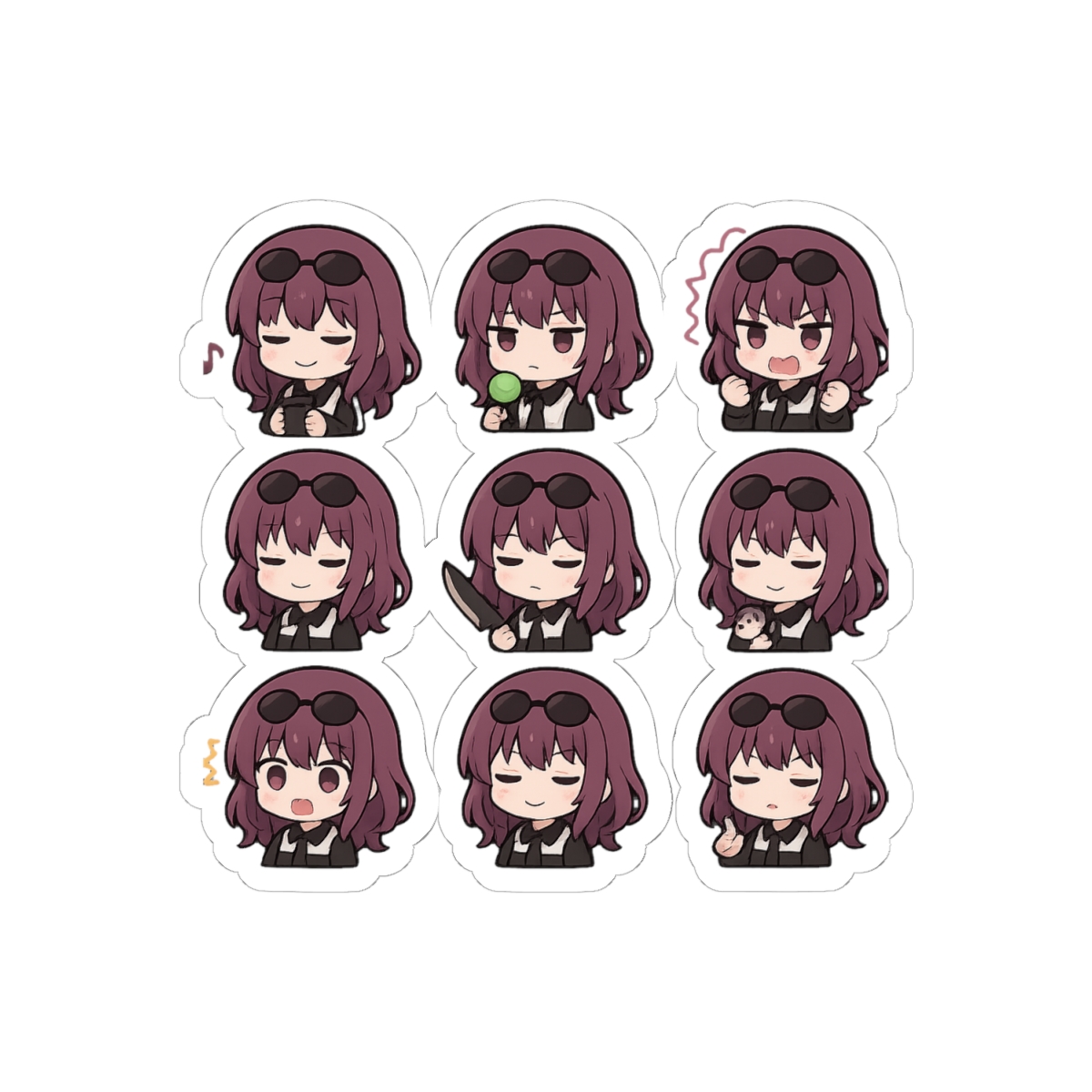Honkai Star Rail Kafka Sticker Set | Bold Vinyl Decals - alternate angle 1, merchandise