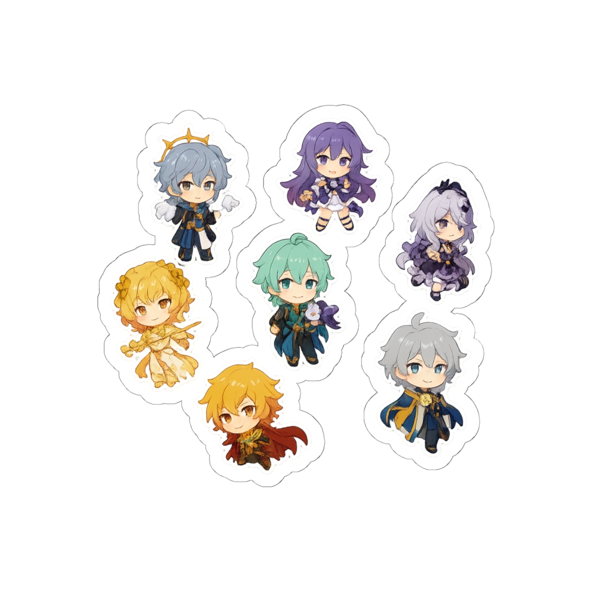 Colorful Chibi Character Stickers | Cute Kawaii Vinyl Decals