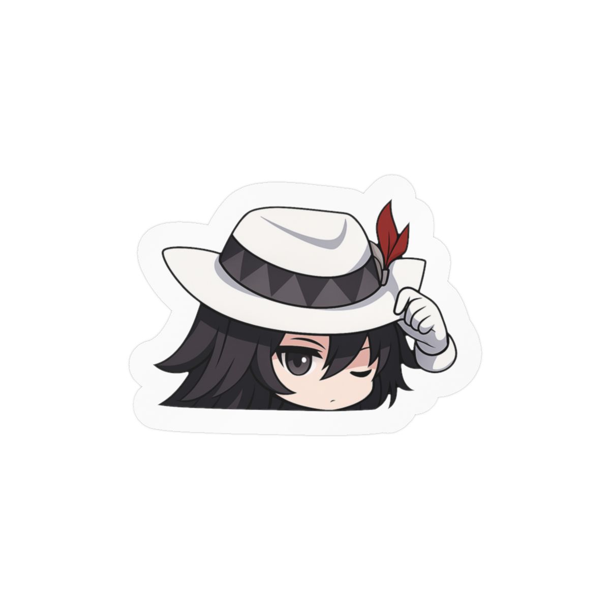 Honkai Star Rail Ashveil Peeker Sticker | Cute Vinyl Decal