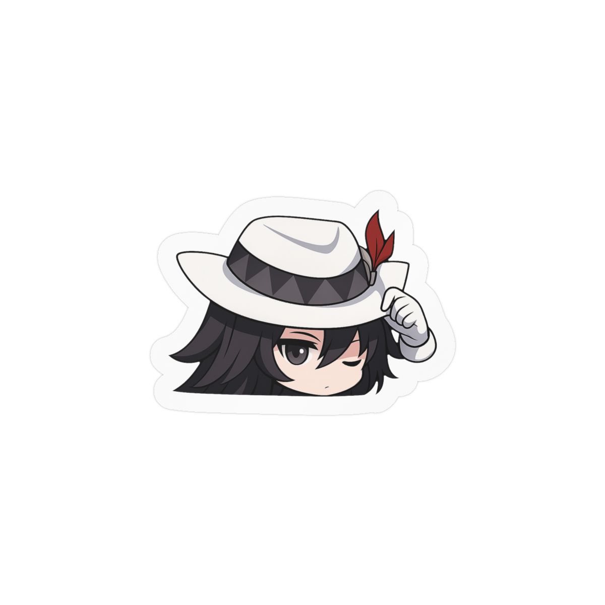Honkai Star Rail Ashveil Peeker Sticker | Cute Vinyl Decal - alternate angle 1, merchandise