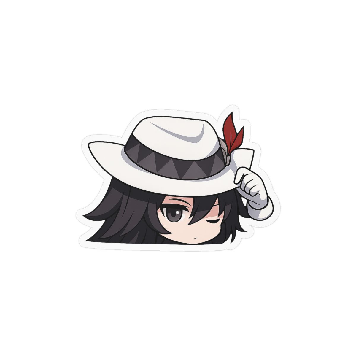Honkai Star Rail Ashveil Peeker Sticker | Cute Vinyl Decal