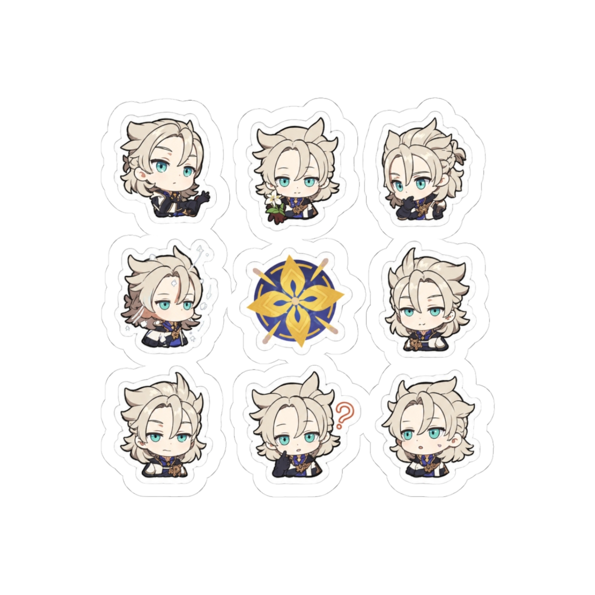Genshin Impact Chibi Albedo Stickers