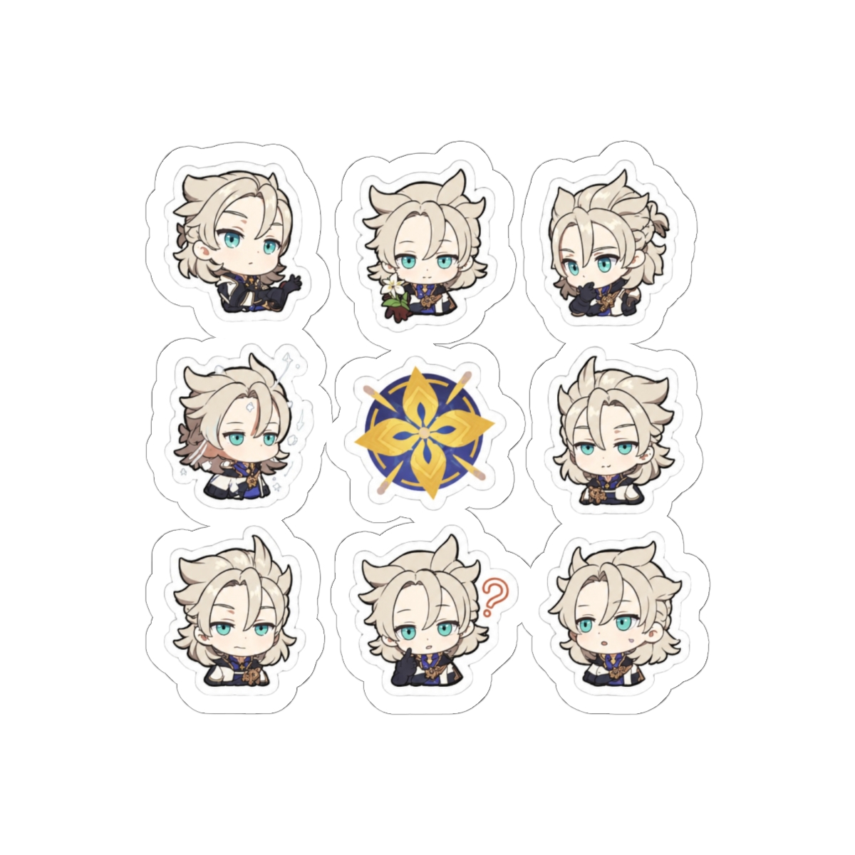 Genshin Impact Chibi Albedo Stickers
