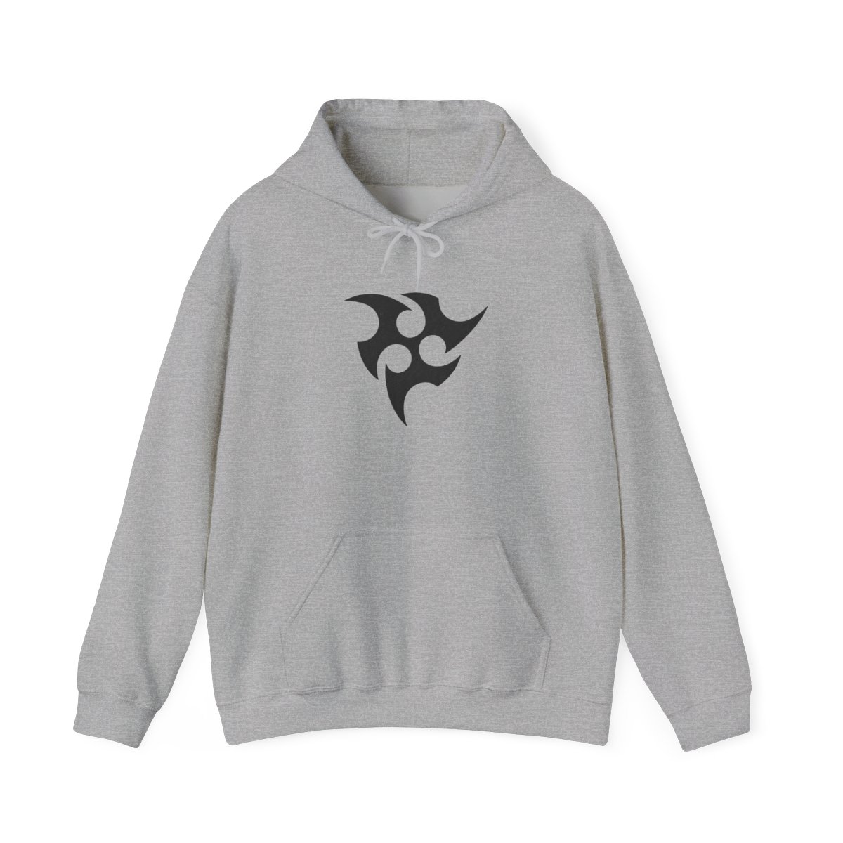 Red hooded Hoodie with a black graphic of a stylized star on the back. The graphic is surrounded by a black line and the text "Honkai Star Rail" - Official Hoodies merchandise