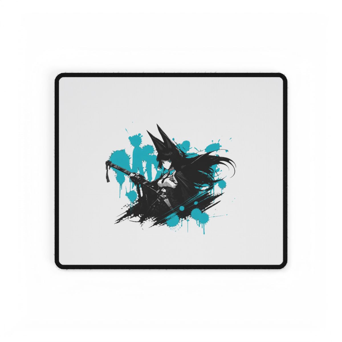 Hoshimi Miyabi ZZZ Gaming Mousepad, Zenless Zone Zero Desk Mat, Black White Anime Large | HoYoverse - alternate angle 3, merchandise
