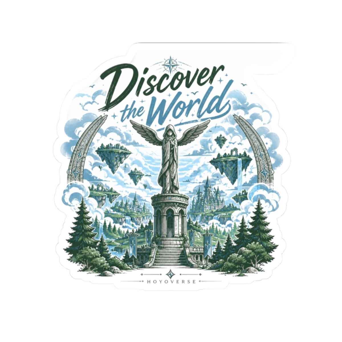 HoYoverse "Discover the World" Sticker - Official Stickers merchandise